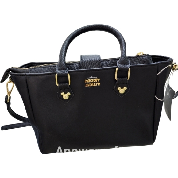 NWT Disney Mickey Mouse Black & White Satchel Purse Handbag - Picture 2 of 9